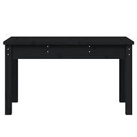 vidaXL Trädgårdsbänk svart 80x44x45 cm massiv furu