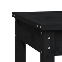 vidaXL Trädgårdsbänk svart 80x44x45 cm massiv furu