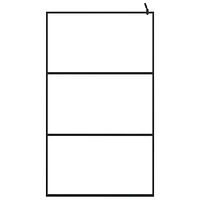 vidaXL Duschvägg med hylla svart 115x195 cm ESG-glas&aluminium