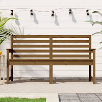 vidaXL Trädgårdsbänk honungsbrun 159,5x48x91,5 cm massiv furu
