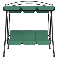 vidaXL Hammock grön 198 cm tyg och stål