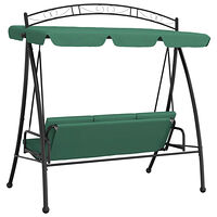 vidaXL Hammock grön 198 cm tyg och stål
