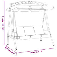 vidaXL Hammock grön 198 cm tyg och stål