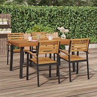 vidaXL Trädgårdsbord 150x90x75 cm massivt akaciaträ