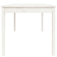 vidaXL Trädgårdsbord vit 121x82,5x76 cm massiv furu