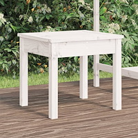 vidaXL Trädgårdsbänk vit 50x44x45 cm massiv furu