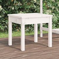 vidaXL Trädgårdsbänk vit 50x44x45 cm massiv furu