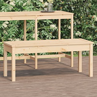 vidaXL Trädgårdsbänk 109x44x45 cm massiv furu