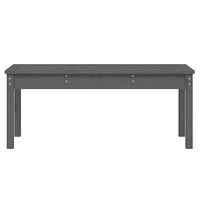 vidaXL Trädgårdsbänk grå 109x44x45 cm massiv furu