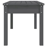 vidaXL Trädgårdsbänk grå 109x44x45 cm massiv furu