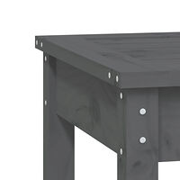 vidaXL Trädgårdsbänk grå 109x44x45 cm massiv furu