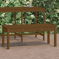 vidaXL Trädgårdsbänk honungsbrun 109x44x45 cm massiv furu