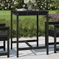 vidaXL Trädgårdsbord svart 82,5x82,5x110 cm massiv furu
