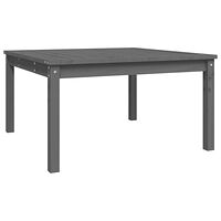 vidaXL Trädgårdsbord grå 82,5x82,5x45 cm massiv furu