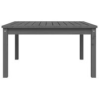 vidaXL Trädgårdsbord grå 82,5x82,5x45 cm massiv furu