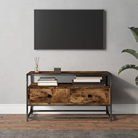 vidaXL Tv-bänk rökfärgad ek 80x35x45 cm konstruerat trä