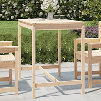 vidaXL Trädgårdsbord 121x82,5x110 cm massiv furu
