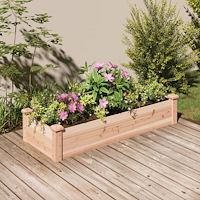 vidaXL Odlingslåda med foder 120x45x25 cm massivt granträ