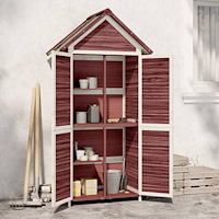 vidaXL Trädgårdsbod mocka-brun 89x52,5x175 cm massiv furu