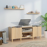 vidaXL Stereobänk sonoma-ek 121x38x48 cm konstruerat trä