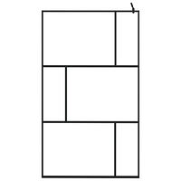vidaXL Duschvägg med hylla svart 115x195 cm ESG-glas&aluminium