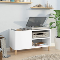 vidaXL Stereobänk vit 84,5x38x48 cm konstruerat trä