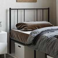 vidaXL Ersättningsgavel metall svart 80 cm