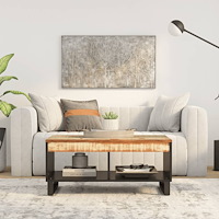 vidaXL Soffbord 90x50x40 cm massivt återvunnet trä