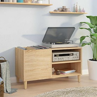 vidaXL Stereobänk sonoma-ek 84,5x38x48 cm konstruerat trä
