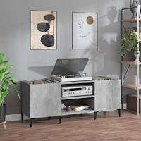 vidaXL Stereobänk betong-grå 121x38x48 cm konstruerat trä
