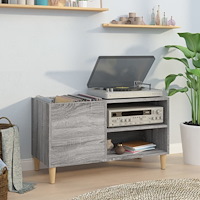 vidaXL Stereobänk grå sonoma 84,5x38x48 cm konstruerat trä