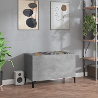 vidaXL Stereobänk betonggrå 74,5x38x48 cm konstruerat trä