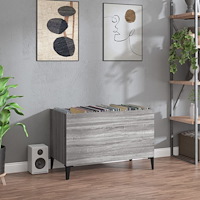 vidaXL Stereobänk grå sonoma 74,5x38x48 cm konstruerat trä