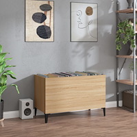 vidaXL Stereobänk sonoma-ek 74,5x38x48 cm konstruerat trä