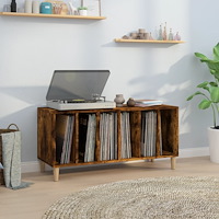 vidaXL Stereobänk rökfärgad ek 100x38x48 cm konstruerat trä