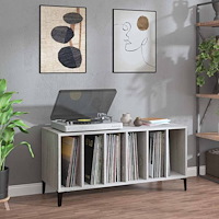 vidaXL Stereobänk grå sonoma 100x38x48 cm konstruerat trä