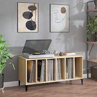 vidaXL Stereobänk sonoma-ek 100x38x48 cm konstruerat trä