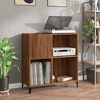 vidaXL Stereobänk brun ek 84,5x38x89 cm konstruerat trä