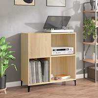 vidaXL Stereobänk sonoma-ek 84,5x38x89 cm konstruerat trä