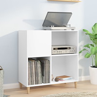 vidaXL Stereobänk vit 84,5x38x89 cm konstruerat trä