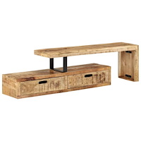vidaXL TV-bänk (118-200) x 30x40 cm massivt trä mango