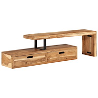 vidaXL TV-bänk (118-200) x 30x40 cm massivt trä akacia