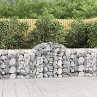 vidaXL Gabioner bågformade 50 st 200x50x80/100 cm galvaniserat järn