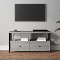 vidaXL Tv-bänk grå sonoma 90x33x45 cm konstruerat trä & järn