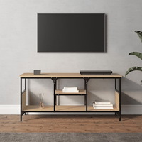 vidaXL Tv-bänk sonoma-ek 100x35x45 cm konstruerat trä & järn