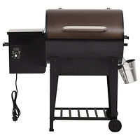 vidaXL Pelletsgrill med hylla svart 94 cm järn