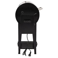 vidaXL Pelletsgrill med hylla svart 94 cm järn