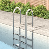 vidaXL Poolstege 54x38x158 cm 304 rostfritt stål