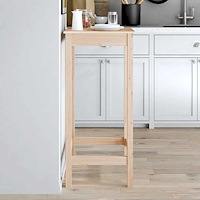vidaXL Barbord 50x50x110 cm massiv furu