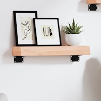 vidaXL Hyllplan 40x10x6 cm obehandlad massiv ek